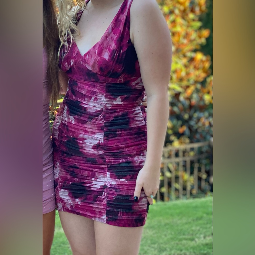 Homecoming, Valentines, Bodycon red, black, cream dress size Medium